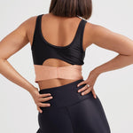 P.E Nation Diamond Press Sports Bra in Black Spor Sütyeni