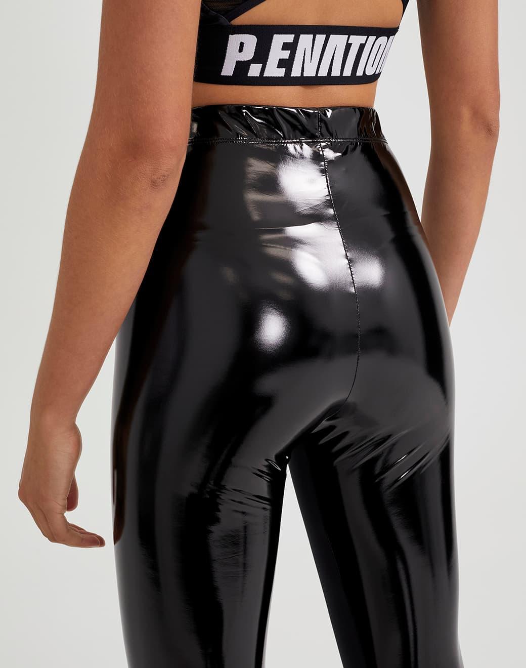 P.E Nation Diver Patent Legging in Black Tayt