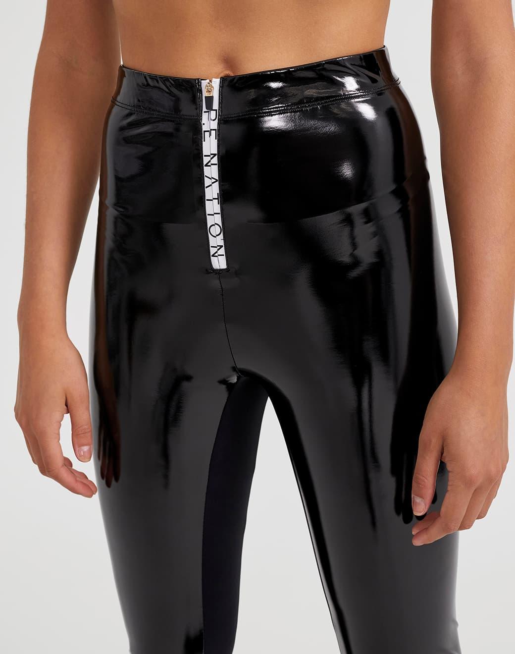 P.E Nation Diver Patent Legging in Black Tayt