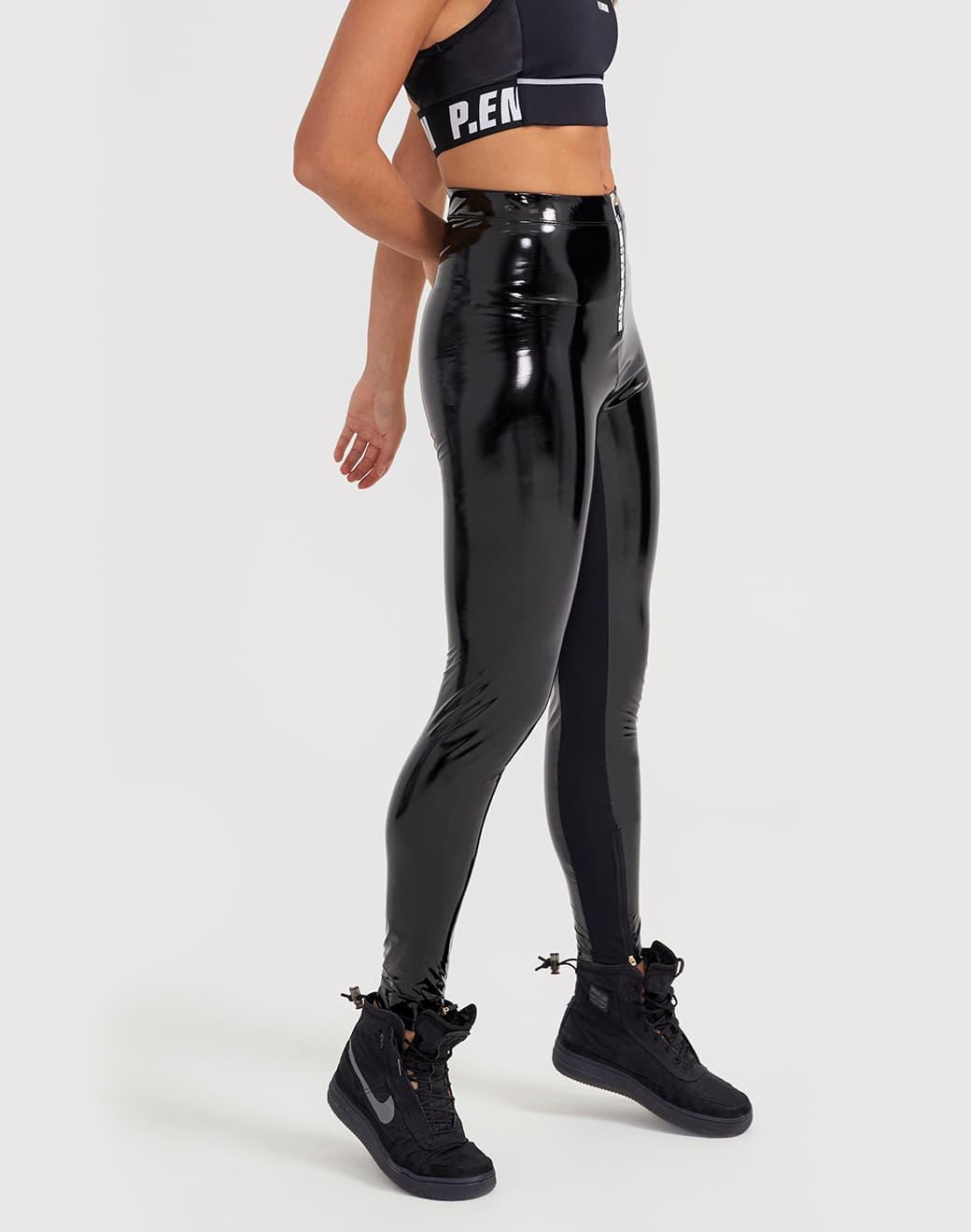 P.E Nation Diver Patent Legging in Black Tayt