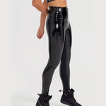 P.E Nation Diver Patent Legging in Black Tayt