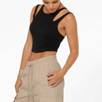 Lorna Jane Elements Recycled Cropped Active Bra Tank Combo Büstiyer