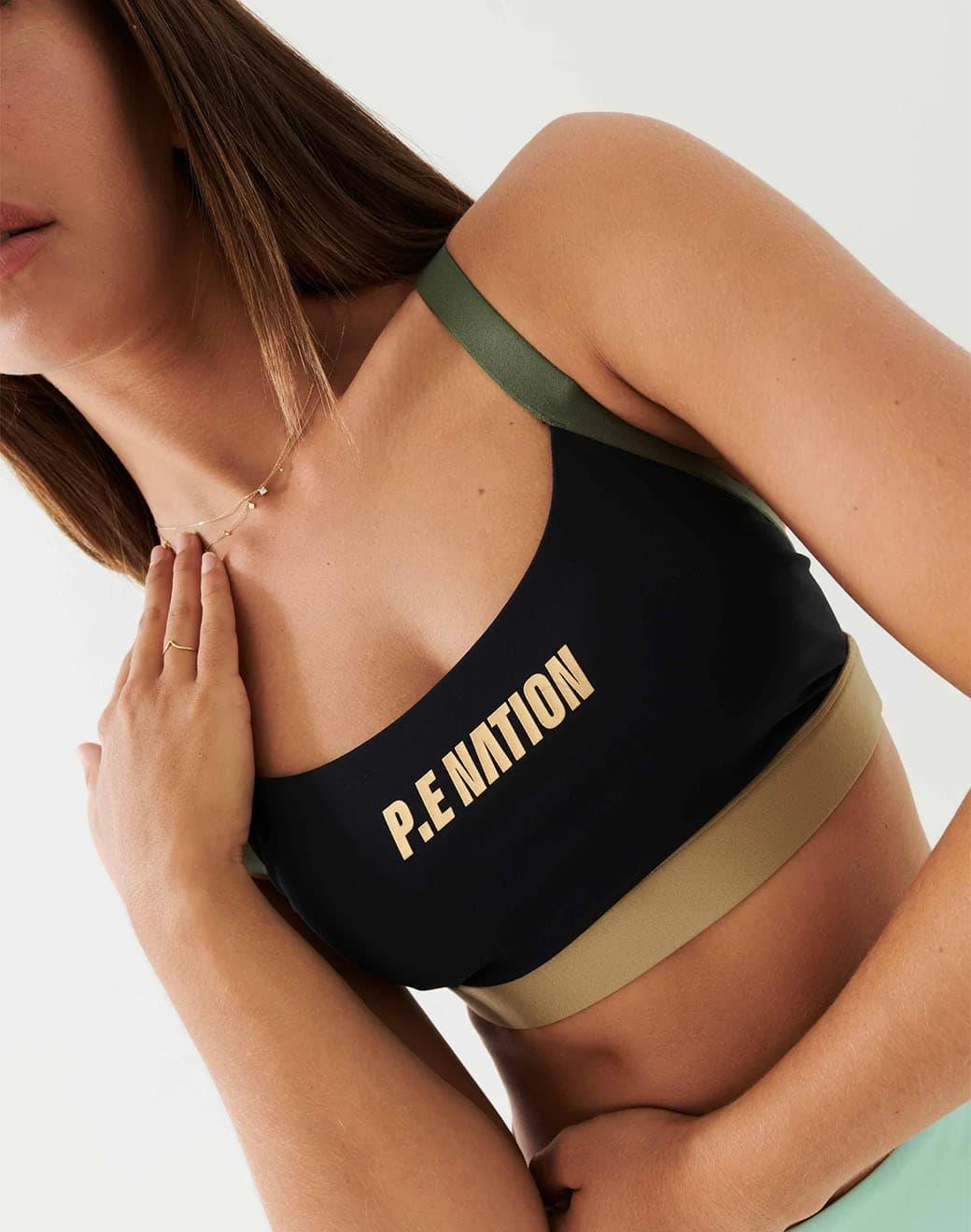 P.E Nation Elevate Sports Bra in Black Spor Sütyeni