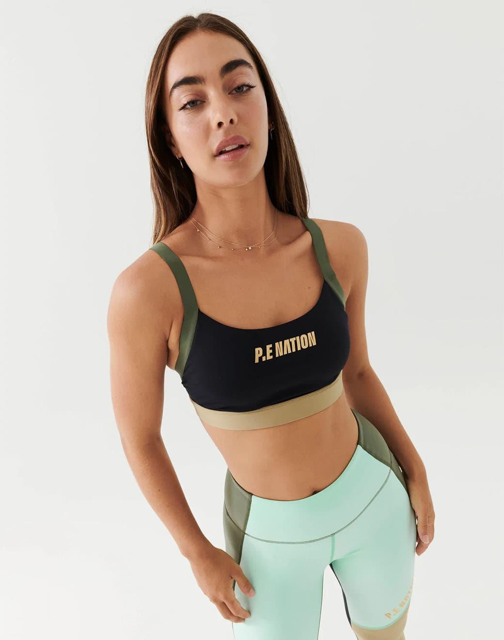 P.E Nation Elevate Sports Bra in Black Spor Sütyeni