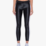 Koral Emblem Mid Rise Crop Black Spor Tayt