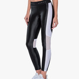 Koral Emblem Mid Rise Crop Black Spor Tayt