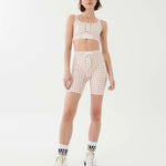 P.E Nation Extra Time Short in Print Biker Tayt