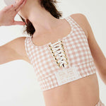 P.E Nation Extra Time Sports Bra in Print Spor Sütyeni