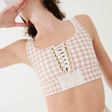 P.E Nation Extra Time Sports Bra in Print Spor Sütyeni