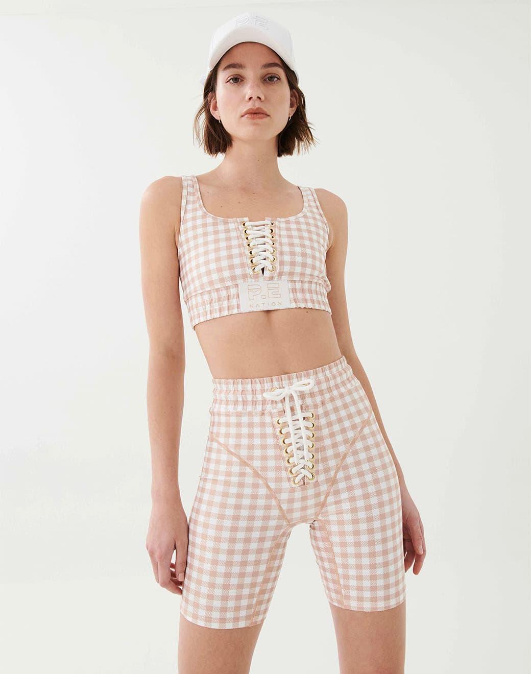 P.E Nation Extra Time Sports Bra in Print Spor Sütyeni