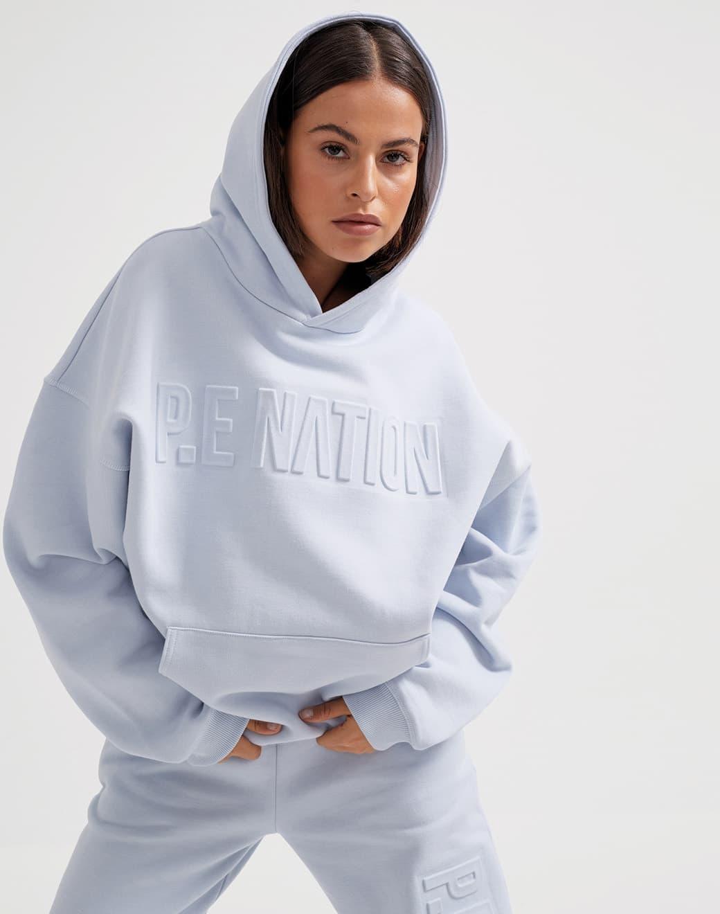 P.E Nation Fadeaway Hoodie in Blue Sweatshirt