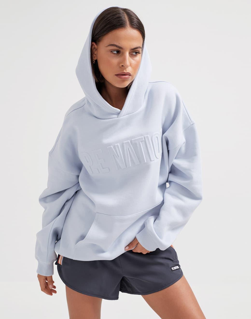 P.E Nation Fadeaway Hoodie in Blue Sweatshirt