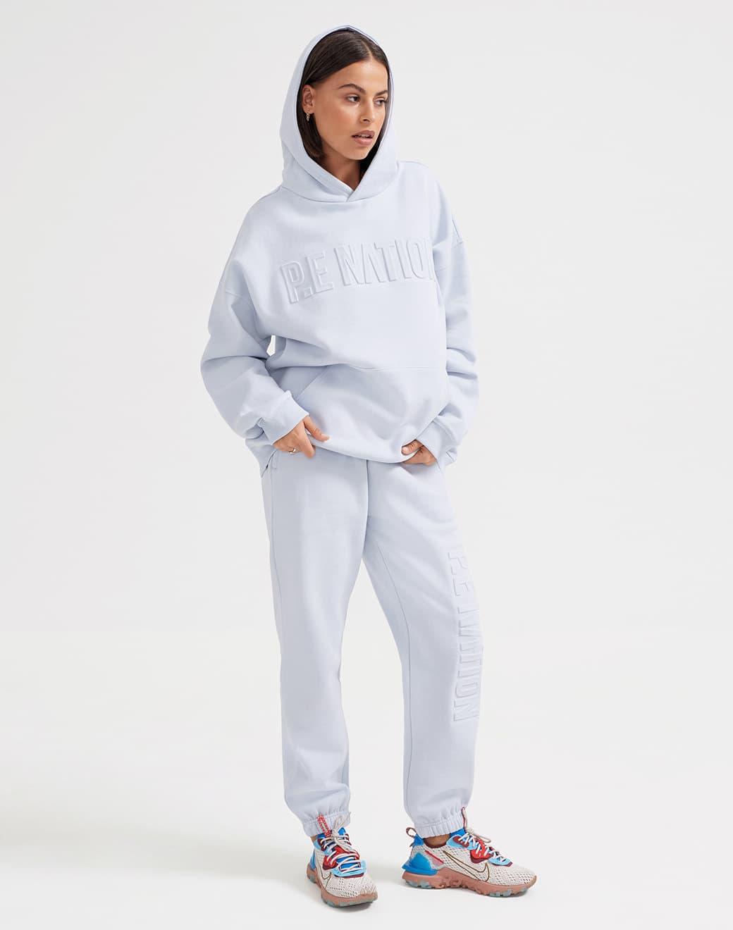 P.E Nation Fadeaway Hoodie in Blue Sweatshirt
