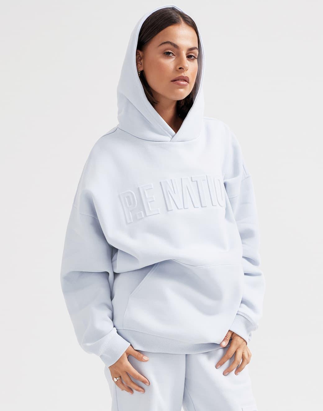 P.E Nation Fadeaway Hoodie in Blue Sweatshirt
