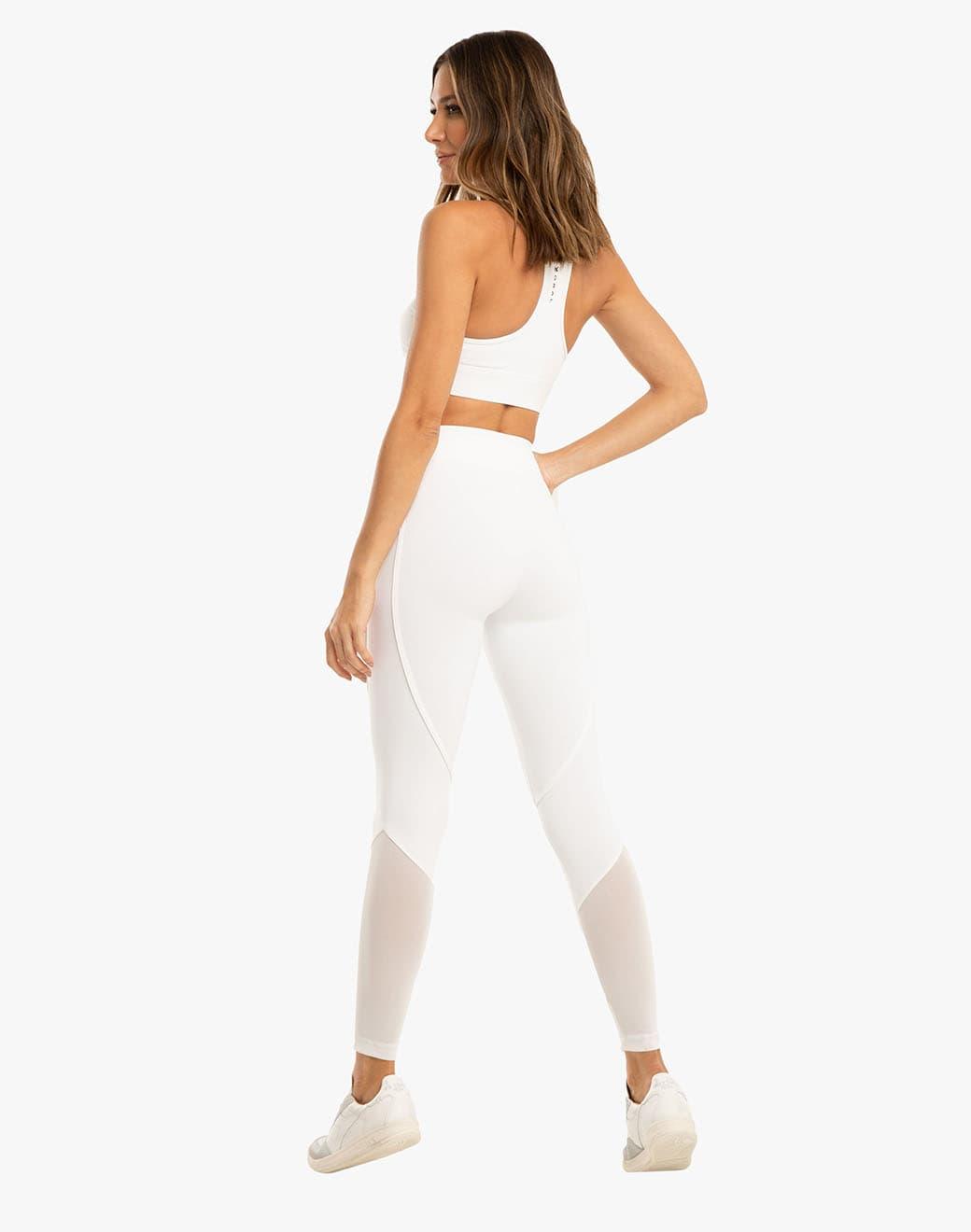 Koral Focus High Rise Black Out Legging Beyaz Tayt