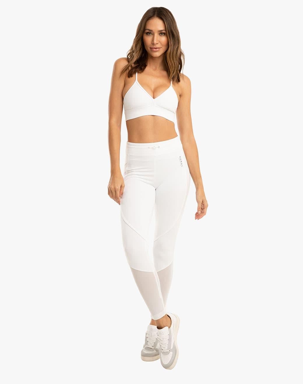 Koral Focus High Rise Black Out Legging Beyaz Tayt