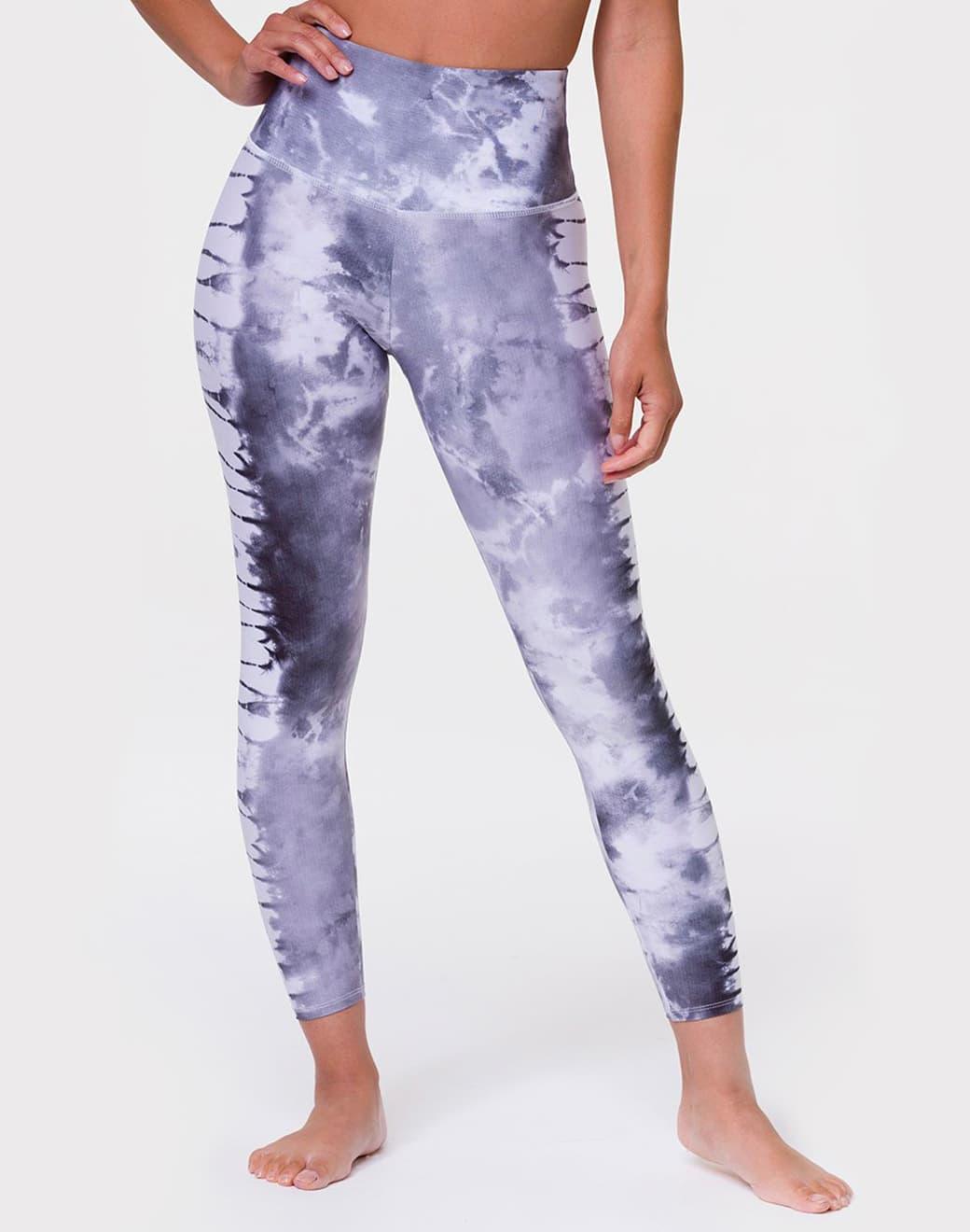 Onzie Graphic High Rise Midi Light Gray Tie Dye Tayt