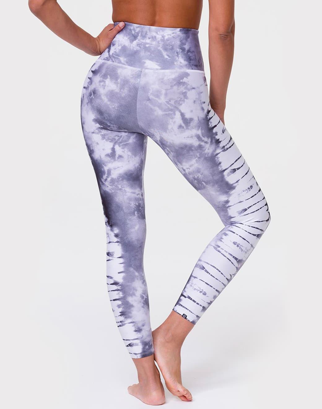 Onzie Graphic High Rise Midi Light Gray Tie Dye Tayt