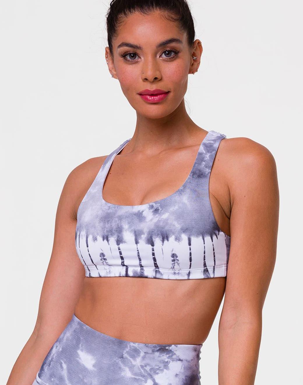 Onzie Graphic Mudra Bra Light Gray Tie Dye Sporcu Sütyeni