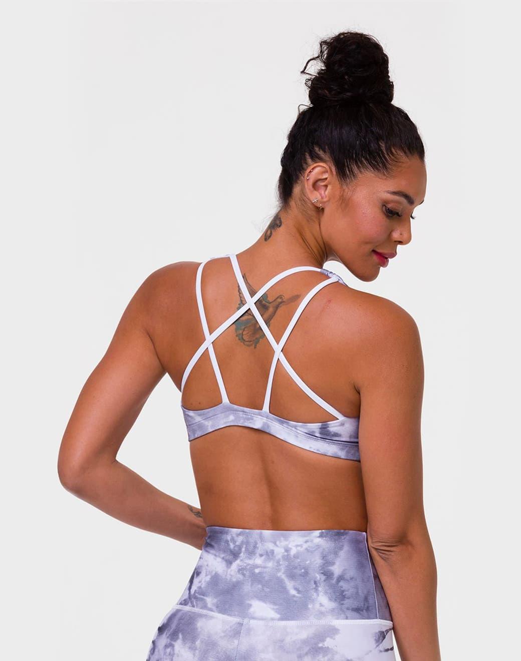 Onzie Graphic Mudra Bra Light Gray Tie Dye Sporcu Sütyeni