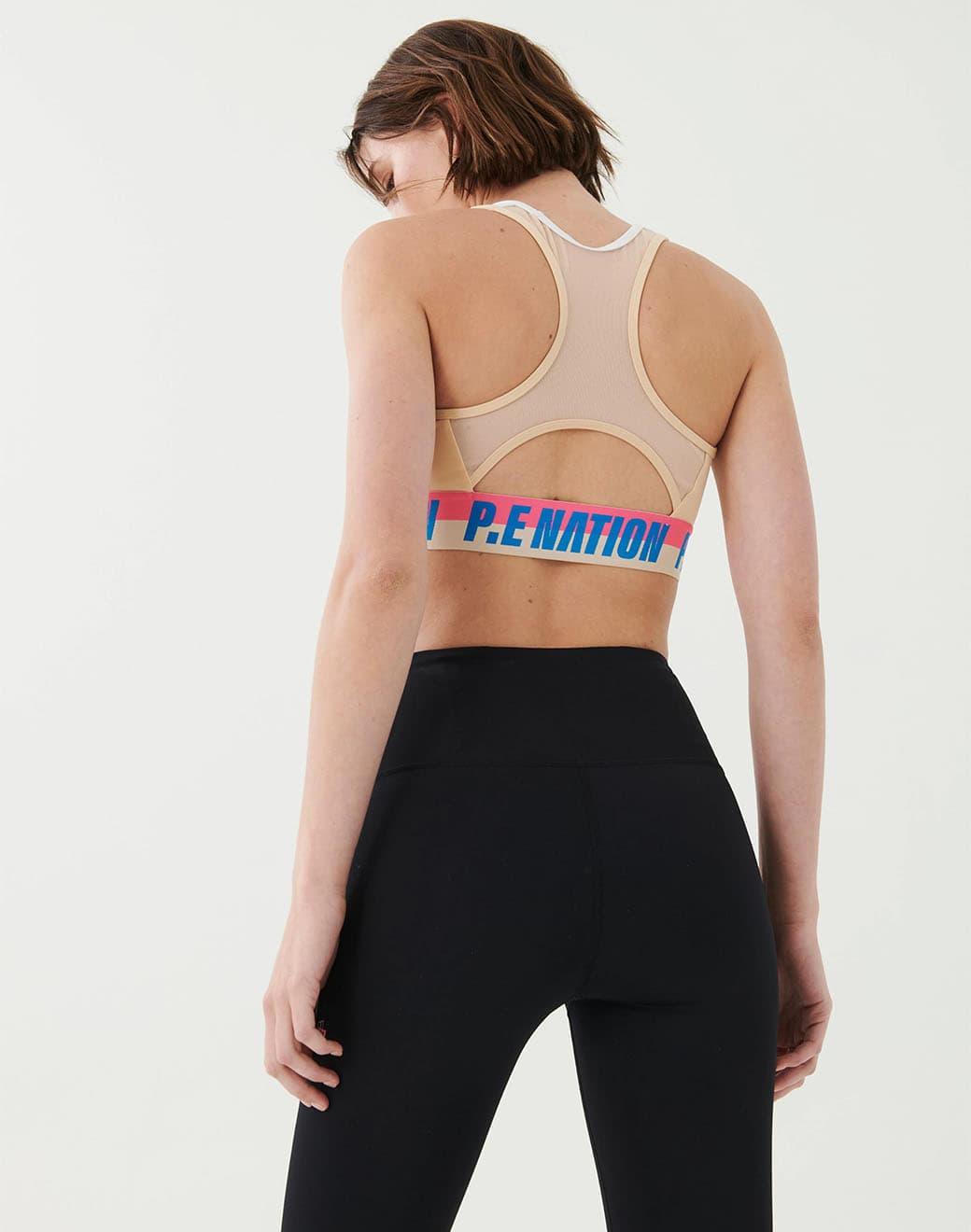 P.E Nation Gravity Sports Bra in Optic White Spor Sütyeni