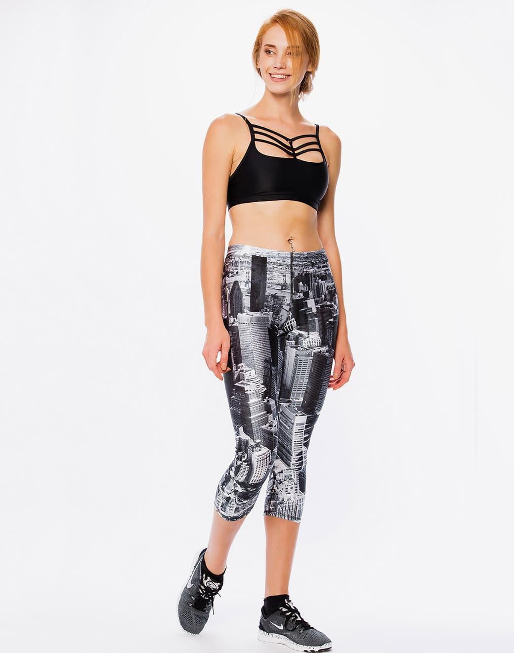 Terez Hi-Shine Leggings in Above NYC Kapri Tayt