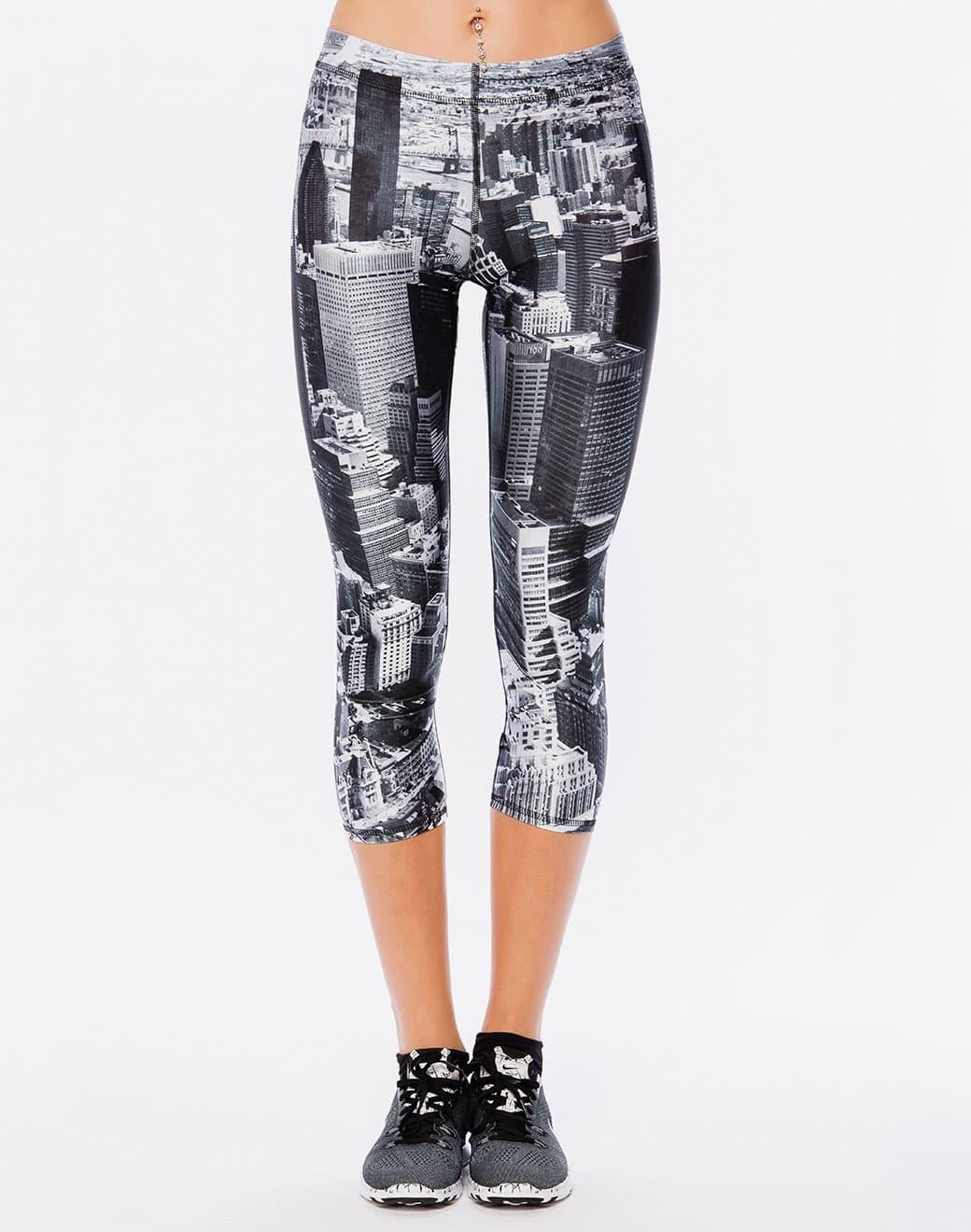 Terez Hi-Shine Leggings in Above NYC Kapri Tayt