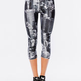 Terez Hi-Shine Leggings in Above NYC Kapri Tayt