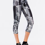 Terez Hi-Shine Leggings in Above NYC Kapri Tayt