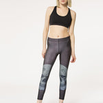 Terez Hi-Shine Leggings in Crystal Skull Spor Tayt