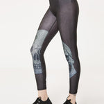 Terez Hi-Shine Leggings in Crystal Skull Spor Tayt