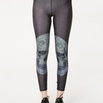 Terez Hi-Shine Leggings in Crystal Skull Spor Tayt