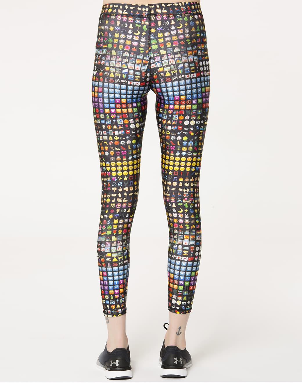 Terez Hi-Shine Leggings in Emoji Spor Tayt