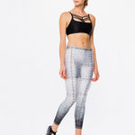 Terez Hi-shine Leggings in Metal Madness Spor Tayt