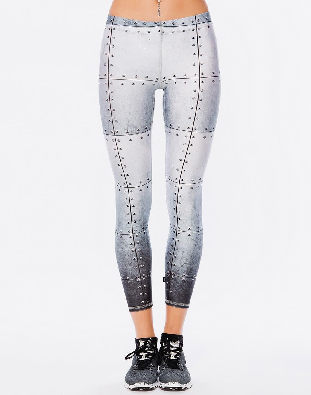 Terez Hi-shine Leggings in Metal Madness Spor Tayt
