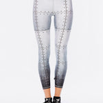 Terez Hi-shine Leggings in Metal Madness Spor Tayt