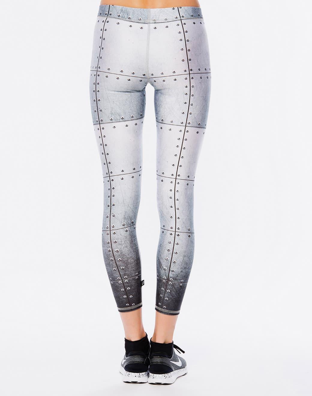 Terez Hi-shine Leggings in Metal Madness Spor Tayt