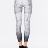 Terez Hi-shine Leggings in Metal Madness Spor Tayt
