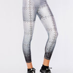 Terez Hi-shine Leggings in Metal Madness Spor Tayt
