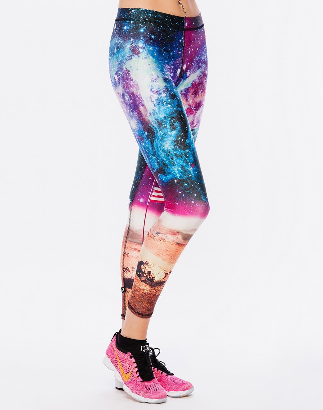 Terez Hi-shine Leggings in Moon Woman Spor Tayt