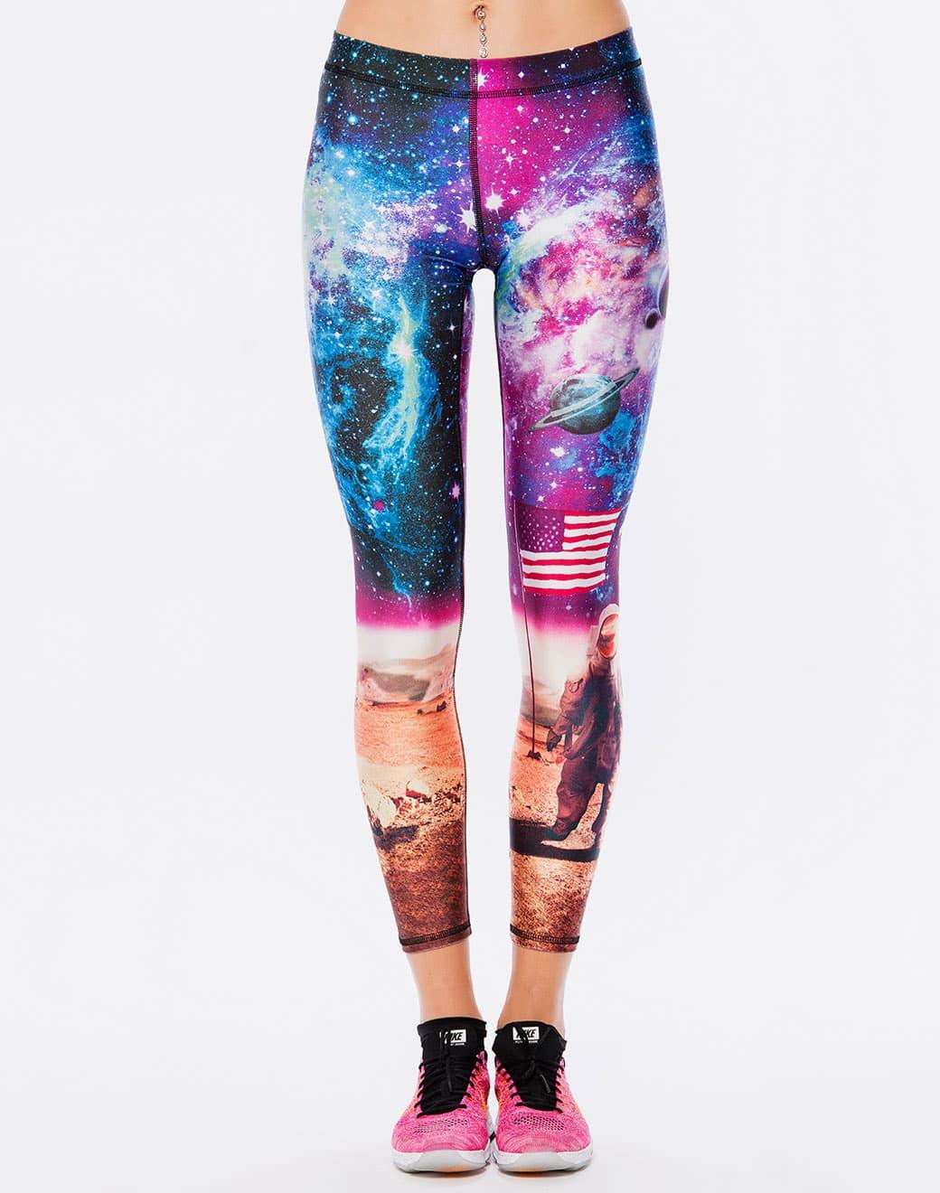 Terez Hi-shine Leggings in Moon Woman Spor Tayt