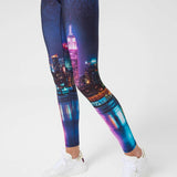 Terez Hi-shine Leggings in NYC Nights Spor Tayt