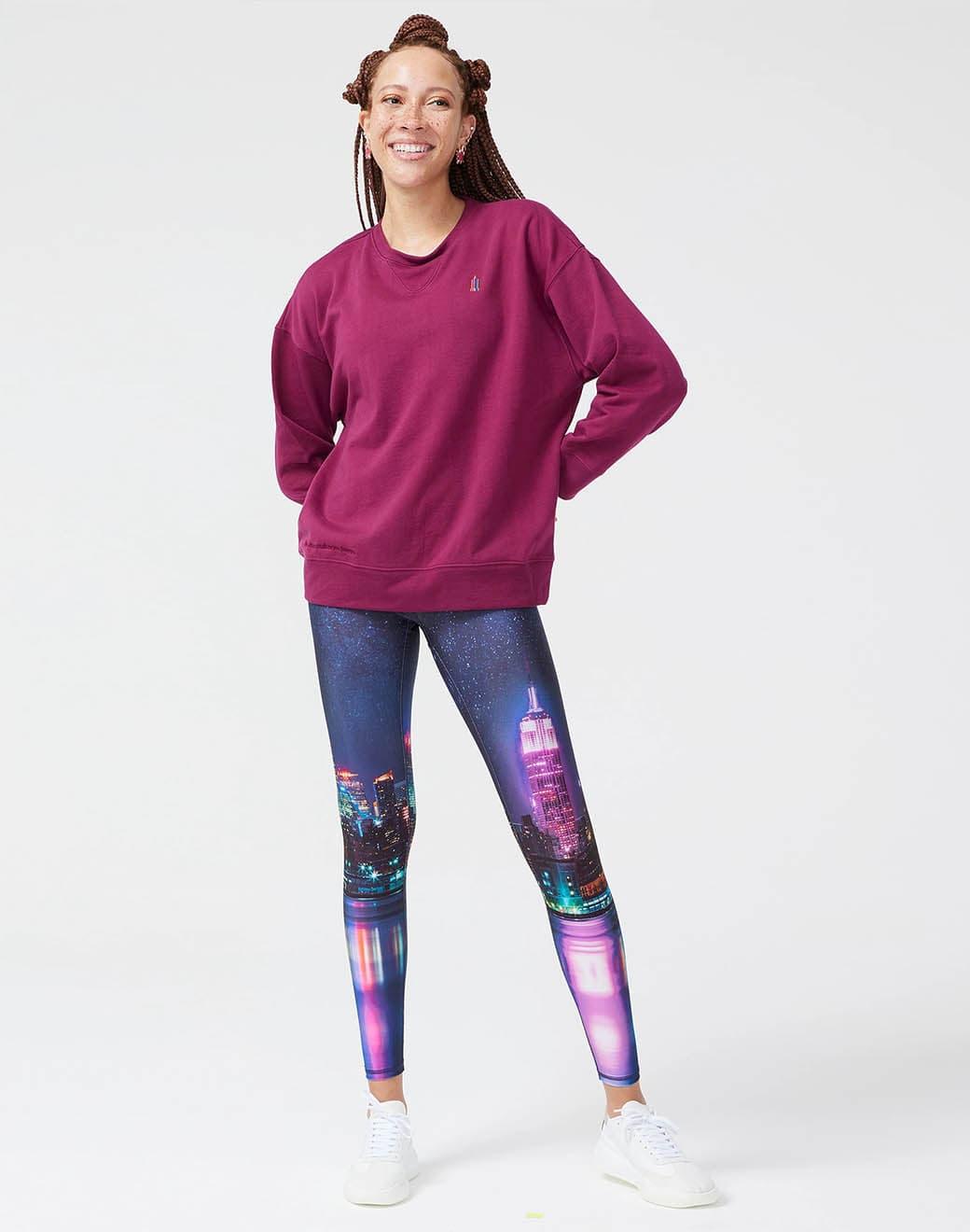 Terez Hi-shine Leggings in NYC Nights Spor Tayt