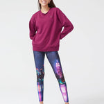 Terez Hi-shine Leggings in NYC Nights Spor Tayt