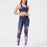 Terez Hi-shine Leggings in NYC Nights Spor Tayt