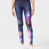 Terez Hi-shine Leggings in NYC Nights Spor Tayt
