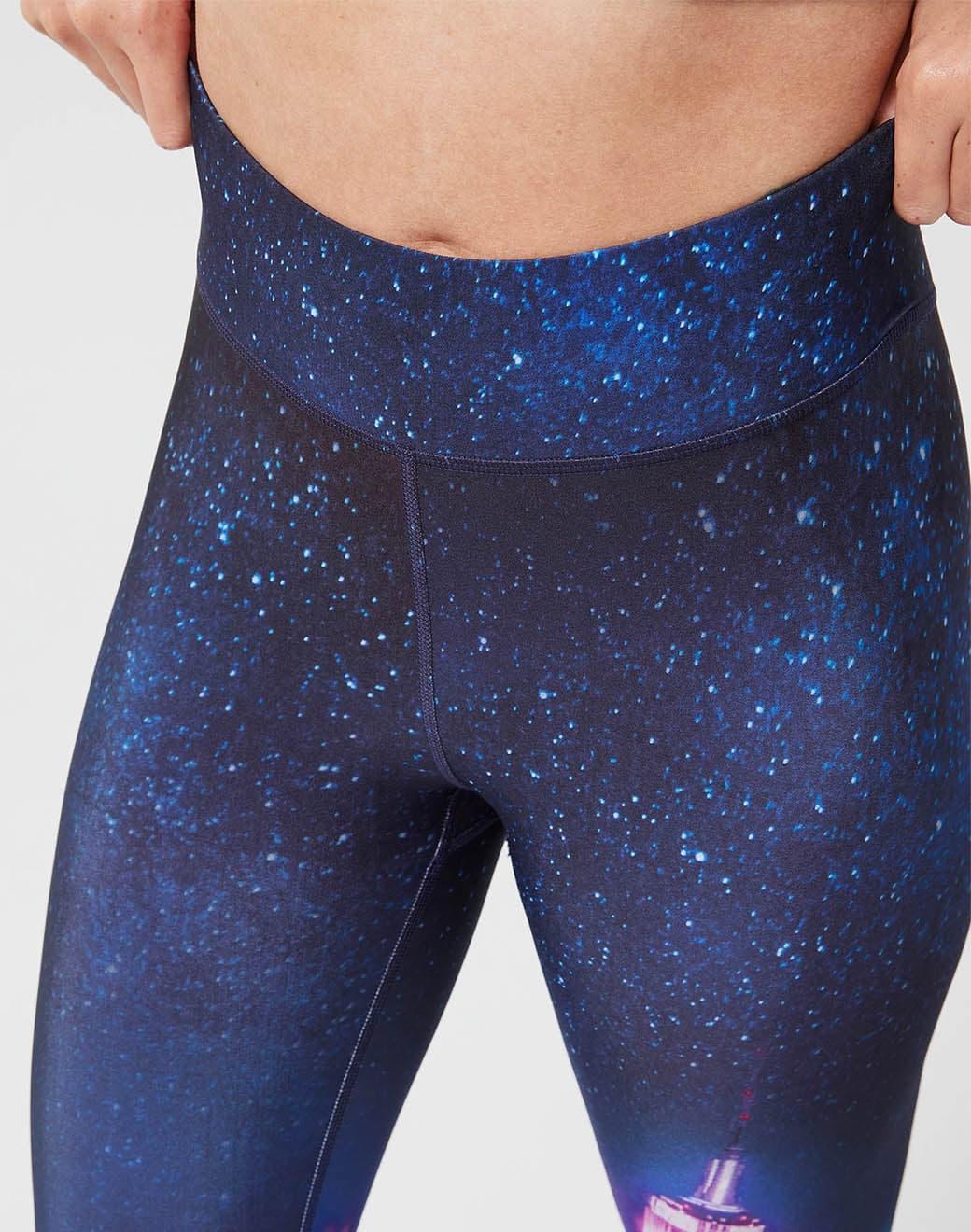 Terez Hi-shine Leggings in NYC Nights Spor Tayt