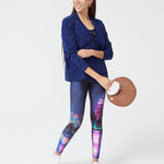 Terez Hi-shine Leggings in NYC Nights Spor Tayt