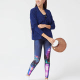 Terez Hi-shine Leggings in NYC Nights Spor Tayt