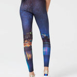 Terez Hi-shine Leggings in NYC Nights Spor Tayt